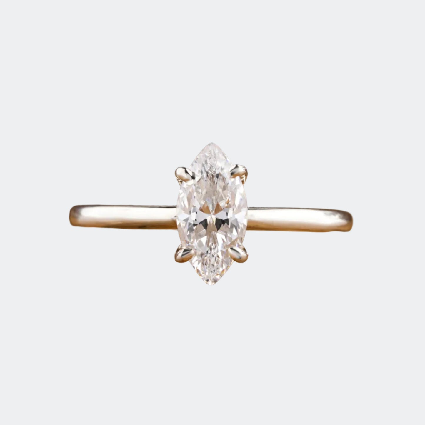 Marquise Cut Solitaire Engagement Ring | Classic & Elegant | Christmas Gift For Her