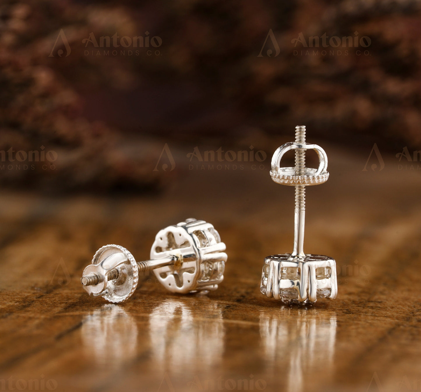 Round Halo Multi Small Lab Grown Diamond Earrings