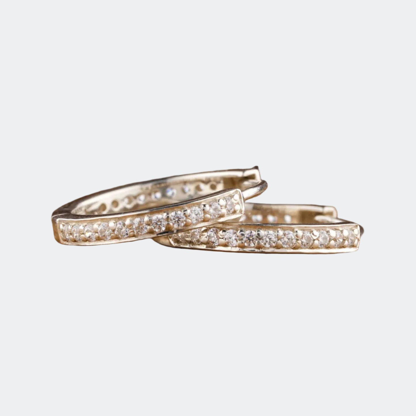 Sparkling Lab Grown Diamond Huggie Hoop Earrings | Everyday Elegance | Antonio Jewels