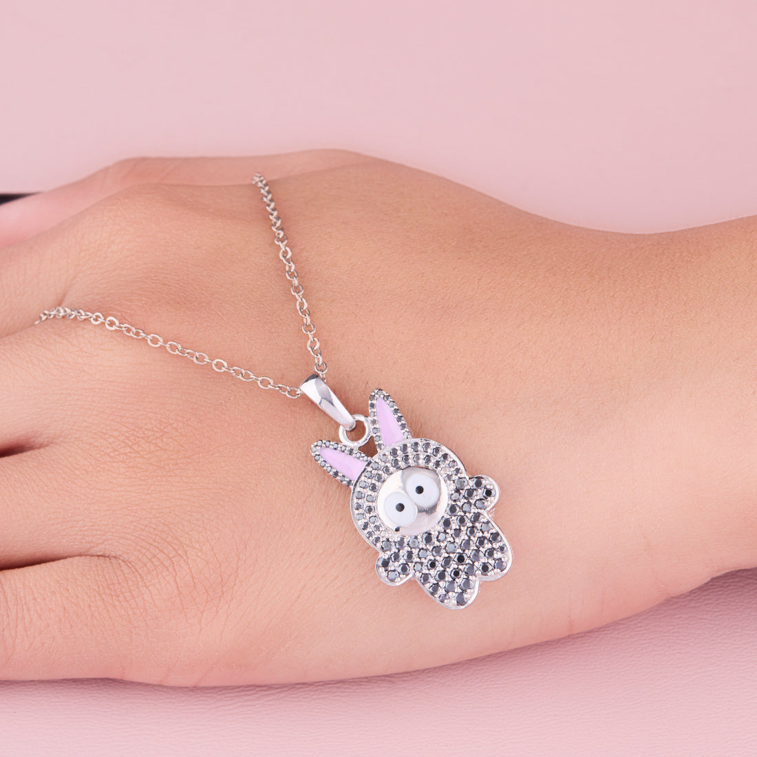 Whimsical & Wise: The Charm of Our Platinum Rabbit Necklace