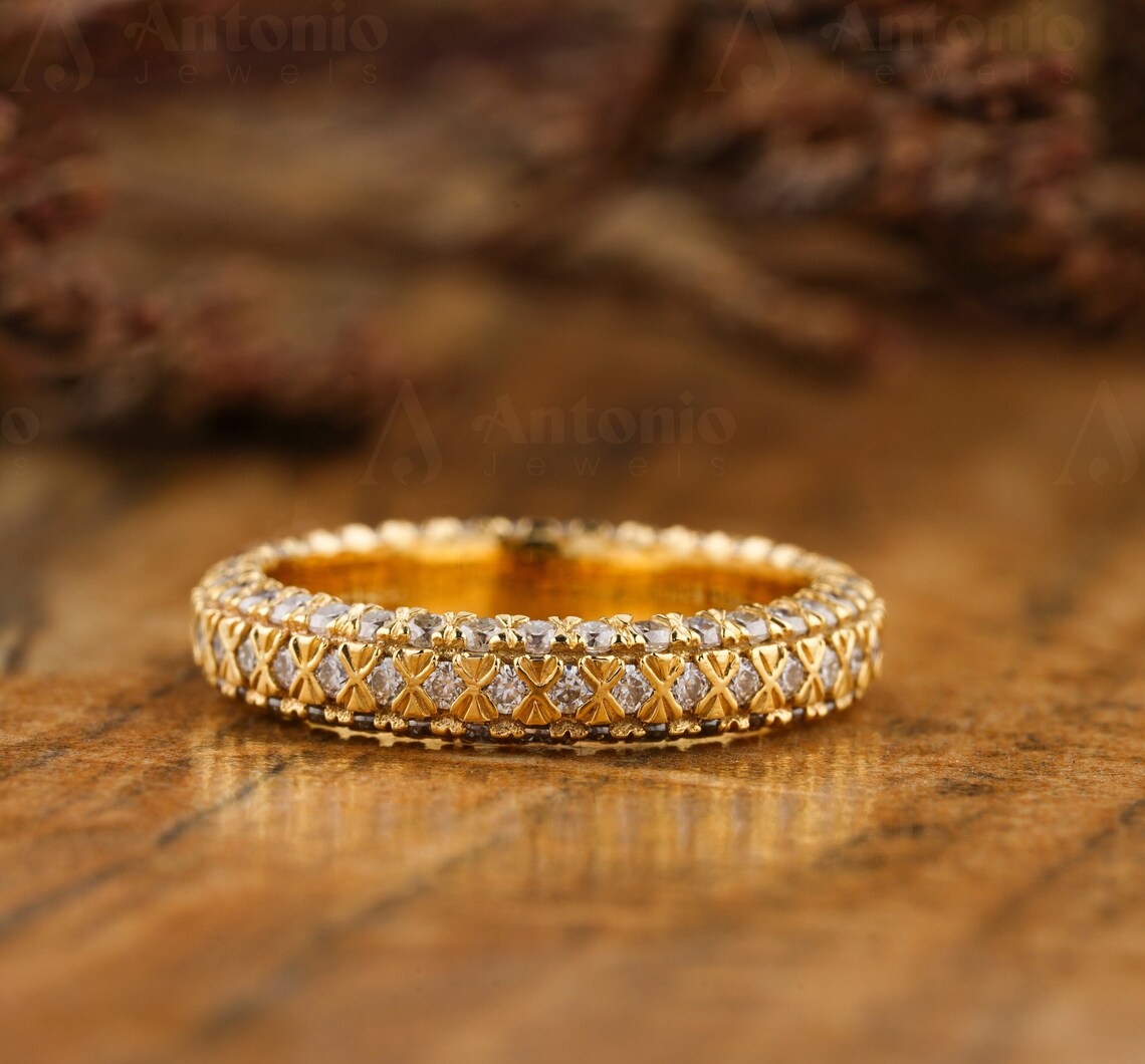 Full Eternity Round Diamond Wedding Band