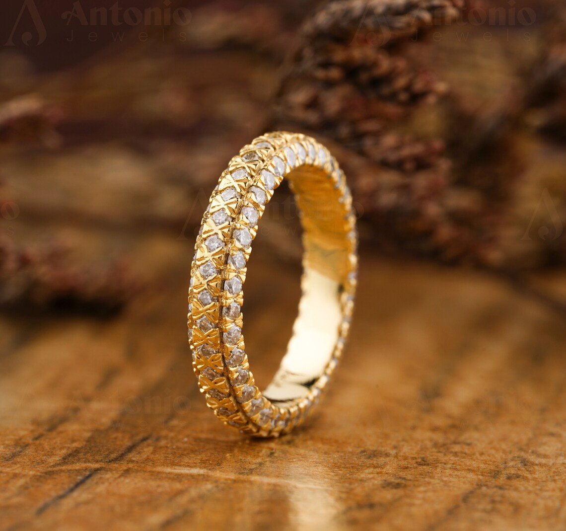 Full Eternity Round Diamond Wedding Band