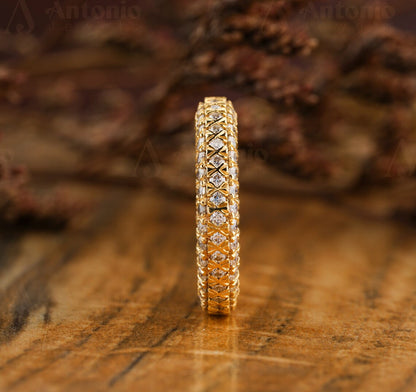 Full Eternity Round Diamond Wedding Band