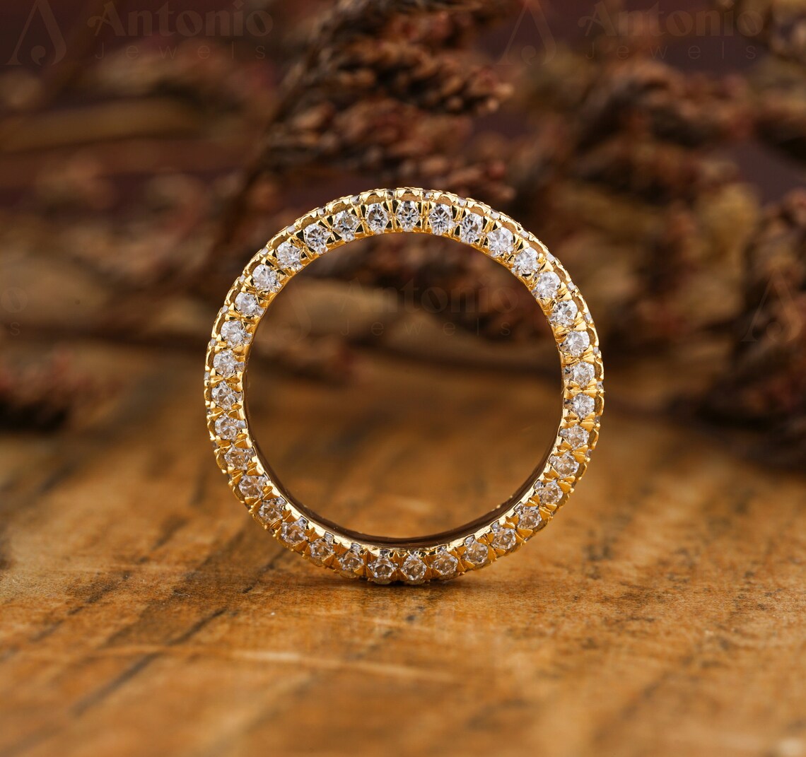 Full Eternity Round Diamond Wedding Band