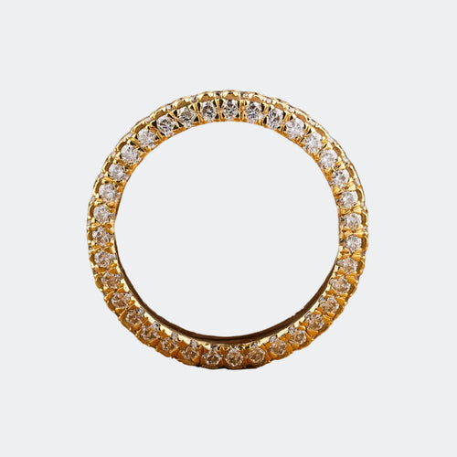 Criss-Cross Diamond Wedding Band | Lattice Design Gold Ring | Antonio Jewels