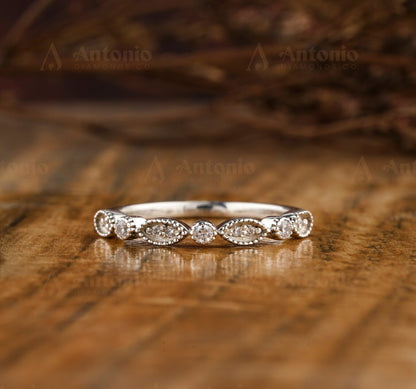 Art Deco Lab Grown Diamond Band