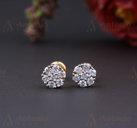 Round Solitaire Earring