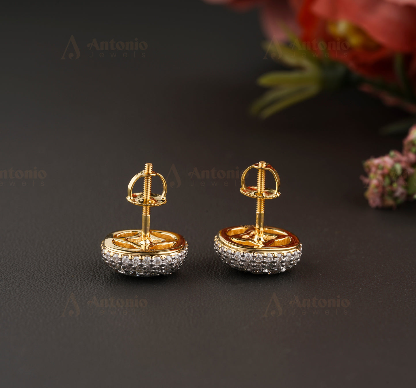 Moissanite Diamond Earring, 14K Yellow Gold Earring, Gift For Her