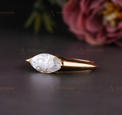 Solitaire Marquise Wedding Ring, Marquise Cut Solitaire Engagement Ring