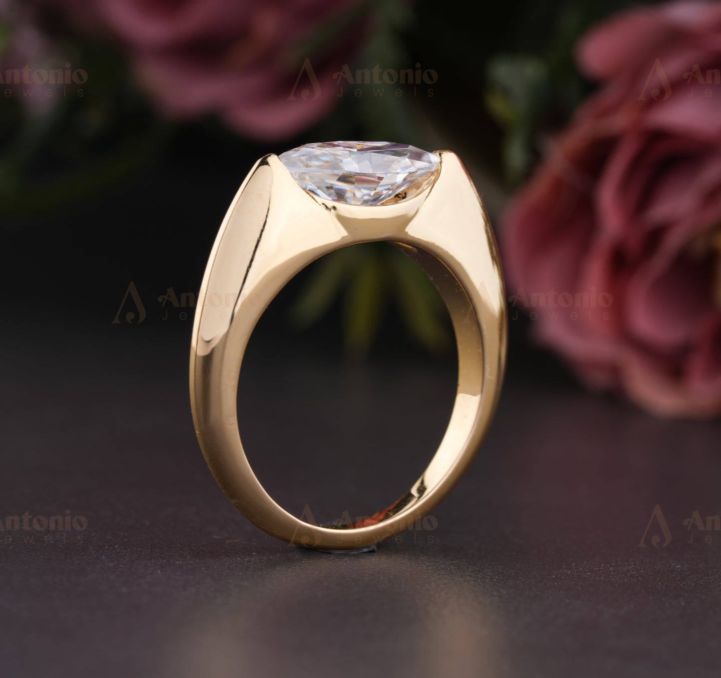 Solitaire Marquise Wedding Ring, Marquise Cut Solitaire Engagement Ring