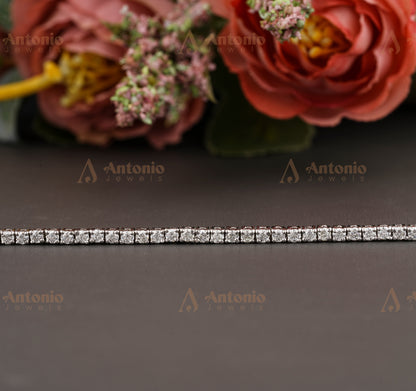 2.6MM Tennis Bracelet, 14K Yellow Gold Tennis Bracelet