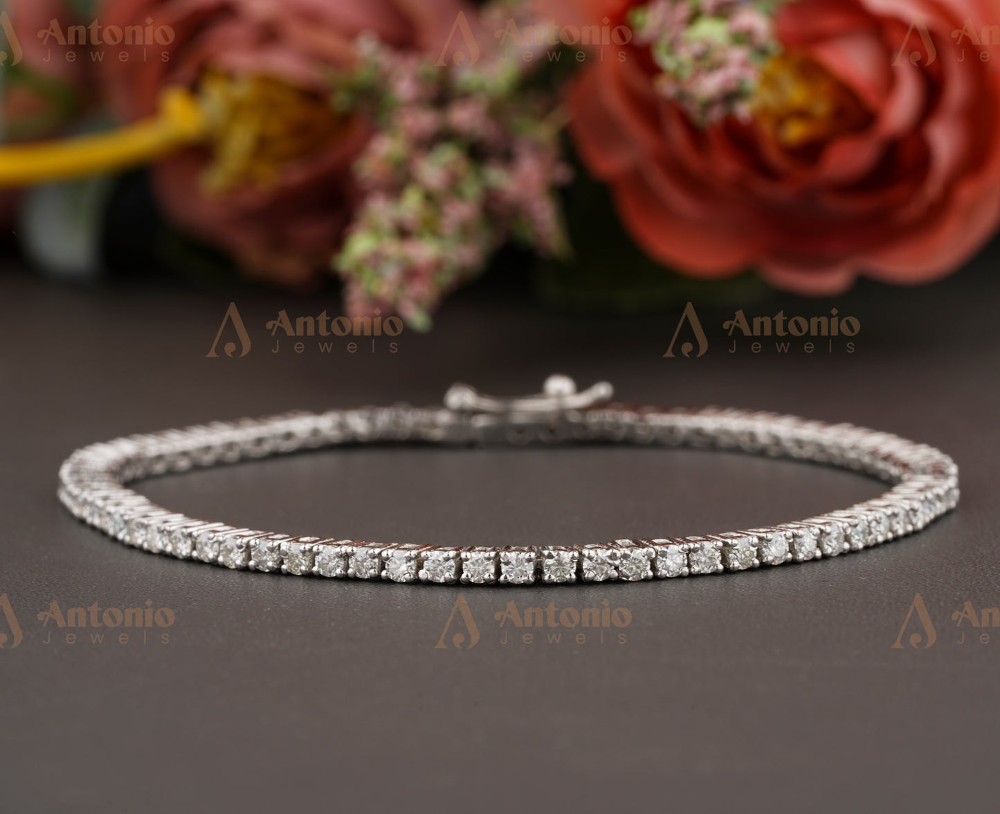 2.6MM Tennis Bracelet, 14K Yellow Gold Tennis Bracelet