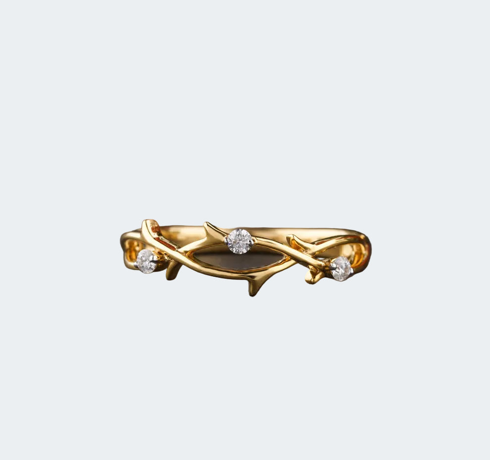 Thorn Branch Ring with Moissanite - Women's Fine Jewelry - Gift For Her