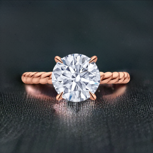 1.00 CT Moissanite Dainty Solitaire Engagement Ring