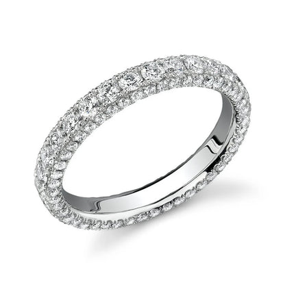 Full Eternity Colorless Round Moissanite Band