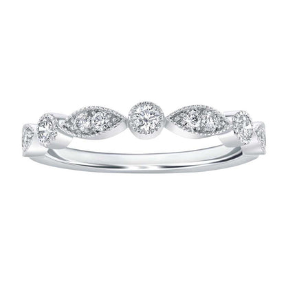 Half Eternity Milgrain Matching Moissanite Band