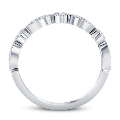 Half Eternity Milgrain Matching Moissanite Band