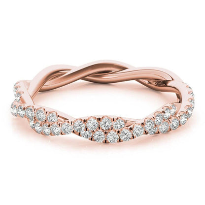 Twisted Twig Matching Moissanite Wedding Band