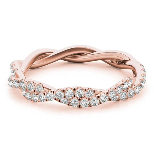 Twisted Twig Matching Moissanite Wedding Band