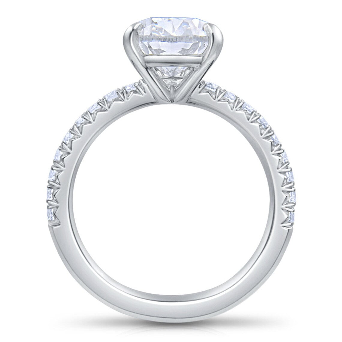 2.00 Carat Pear Cut Moissanite Diamond Engagement Ring