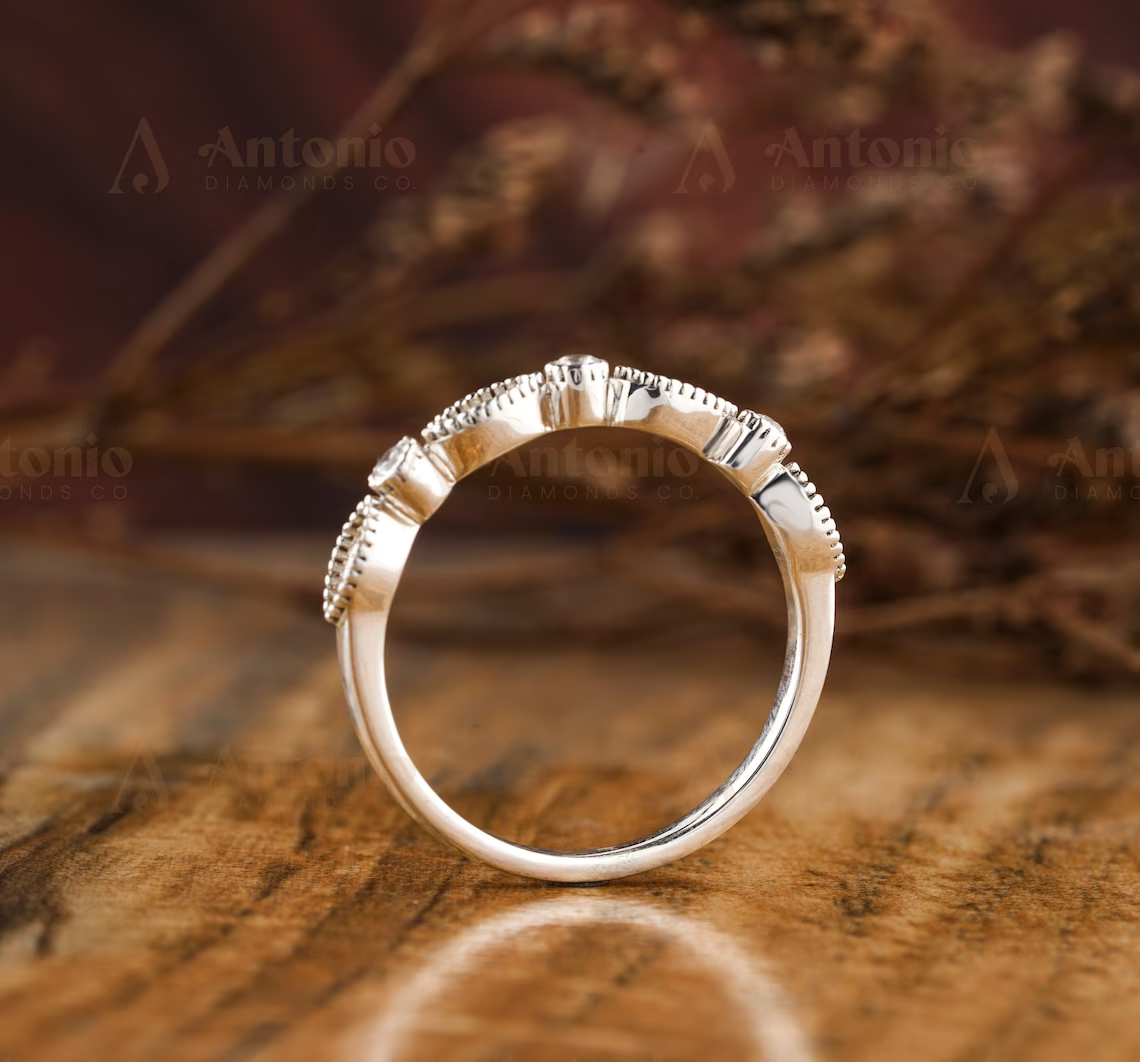 Art Deco Lab Grown Diamond Band