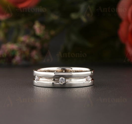 Simple Moissanite Wedding & Party Wear Band