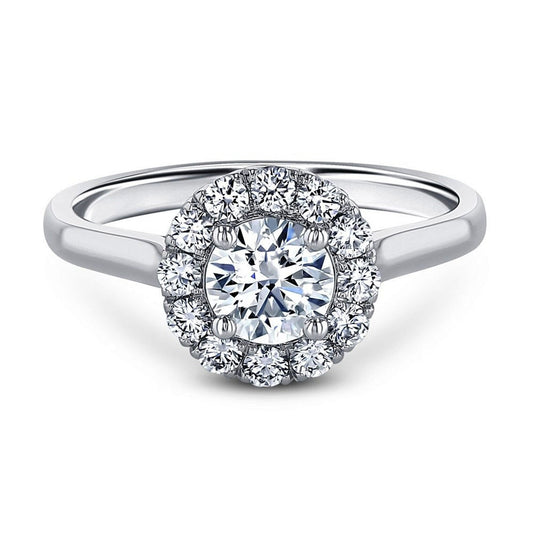 Round Cut Moissanite Engagement Ring