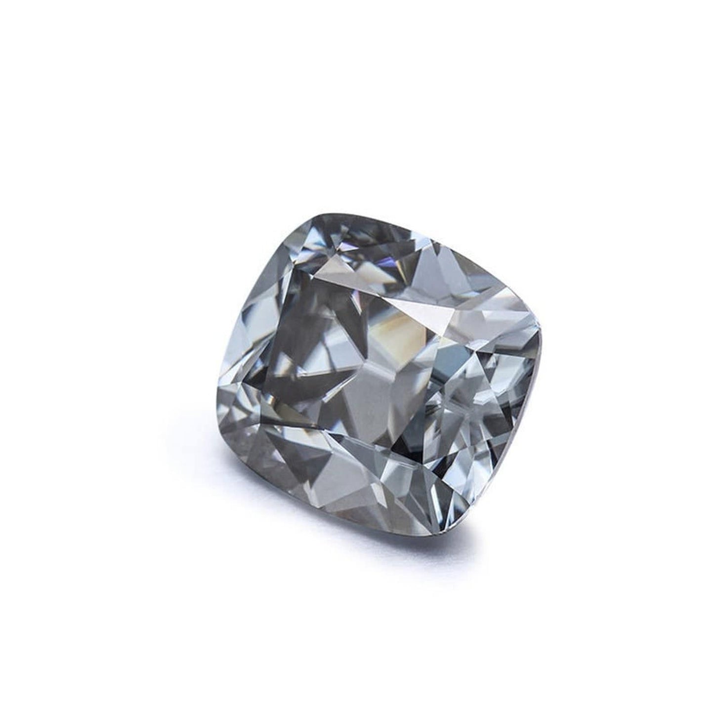 Old Mine Cushion Excellent Cut 0.50 To 20.0 Ct Grey Color Loose Moissanite VVS1/2 Clarity For Vintage Engagement Moissanite Stone Gold Ring