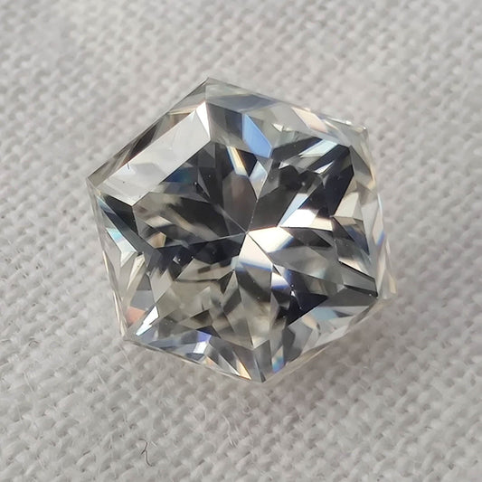 Grey Colour Hexagon Cut VVS Loose Moissanite | Excellent cut Loose Moissanite Lot | Loose Diamond For Earring, Ring and Pendant