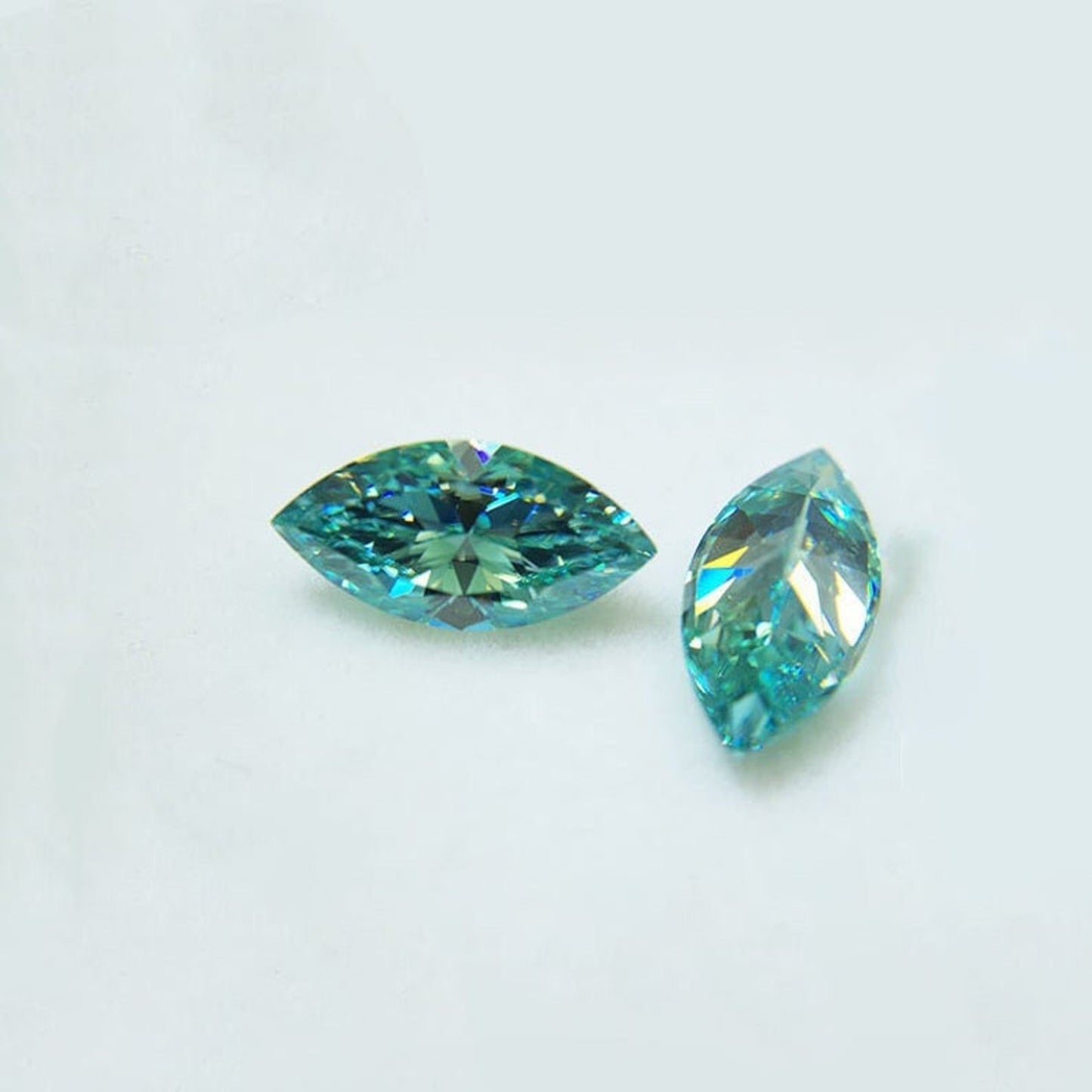 Blue Color Marquise Shape 0.50 To 7.00 Carat Loose Moissanite Diamond VVS1/2 clarity