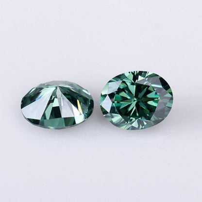 Green Oval Loose Moissanite, VVS1 Loose Moissanite, Color Moissanite, Loose Diamond Lot