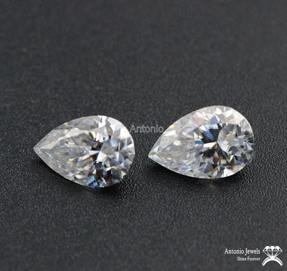 D Colour Lab Grown Pear Shape loose Moissanite Eye Clean Quality DEF Color Available in 2MM-12.5MM
