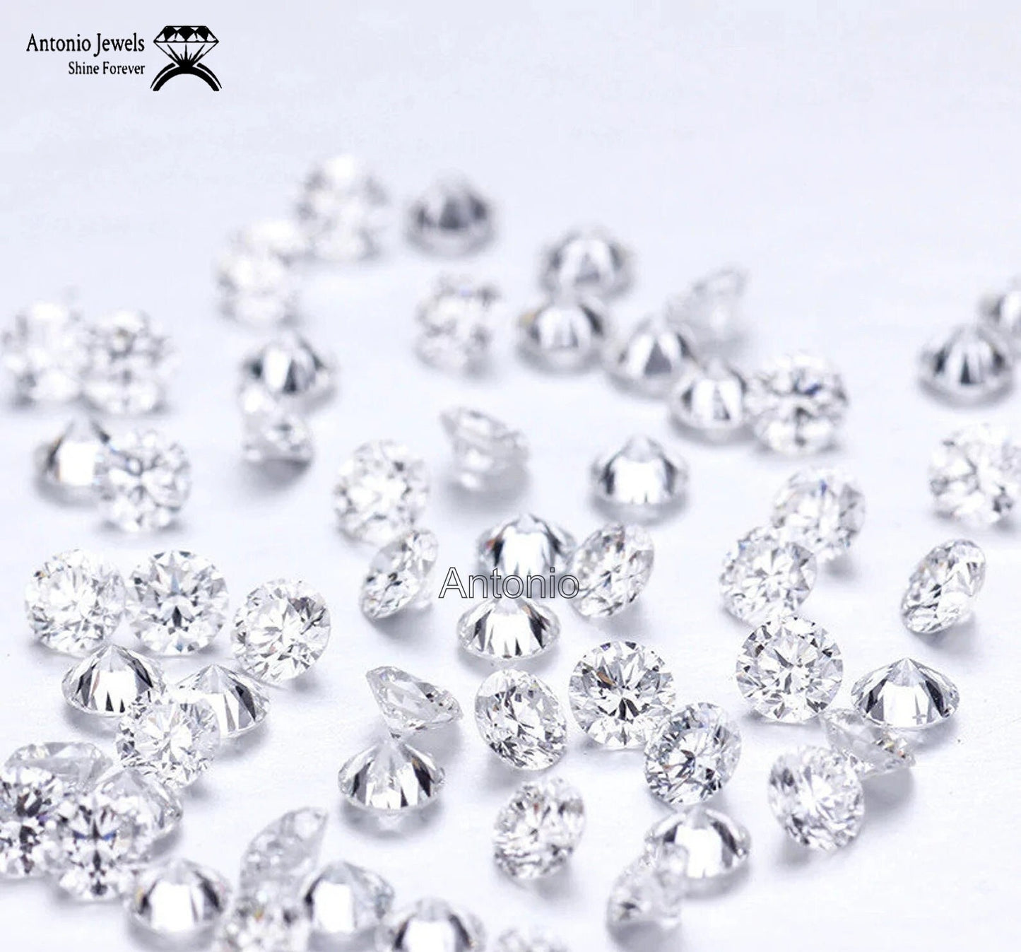 Lab Grown Diamonds, Small Loose, Round Sizes 1mm to 4 mm, Color D-E, Clarity VVS1-VVS2, Carat Weight 1 ct, Melee Diamonds