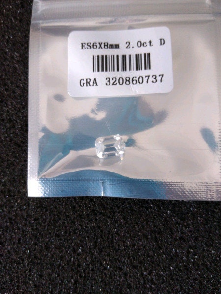 Loose Moissanite D/VVS1 Emerald Cut