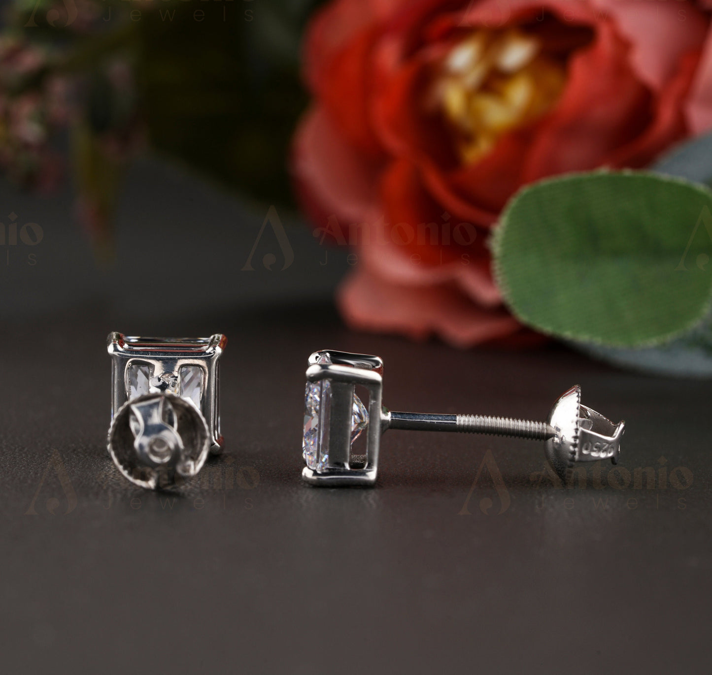 Princess Cut Moissanite Earring