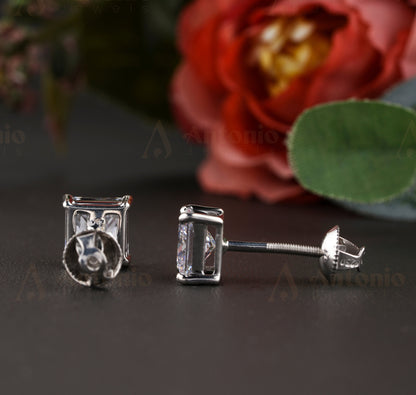 Princess Cut Moissanite Earring