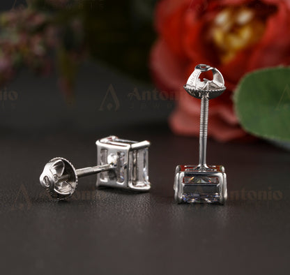 Princess Cut Moissanite Earring
