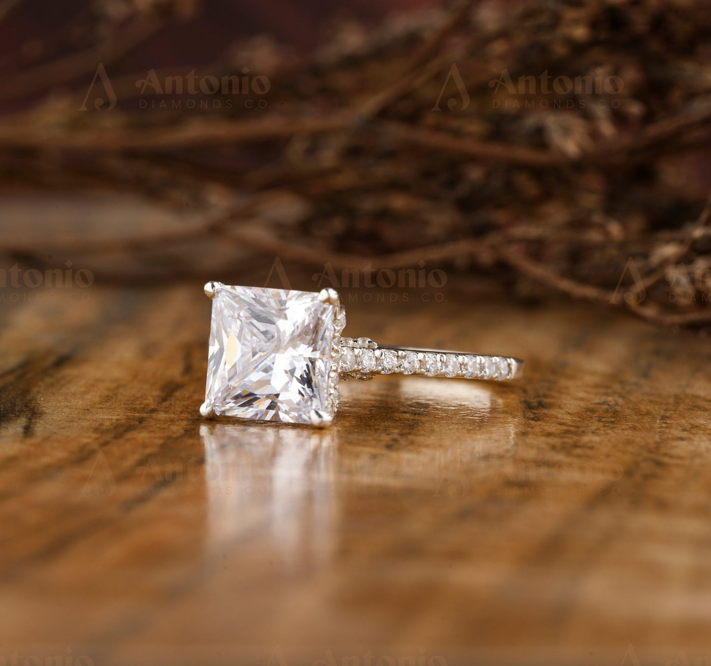 Princess Luxury Lab Grown Diamond Pave Ring